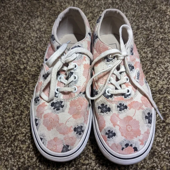 Vans Gray and Pink Floral Sneakers s-l400.jpg main image 2
